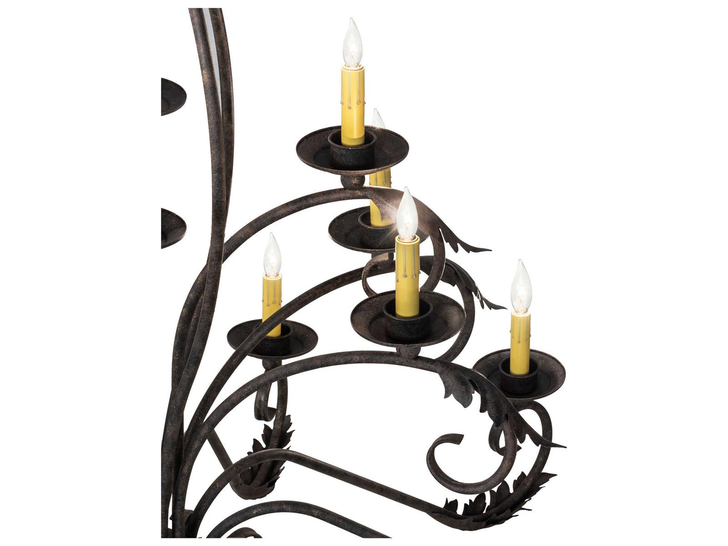 Meyda Windsor 18-Light Candelabra Chandelier in Antique Brown Finish