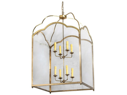 Meyda Claudette 8-Light Tiered Chandelier in Raw Brass with Crystal Idalight