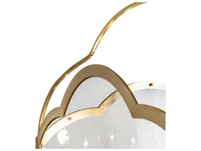 Meyda Claudette 8-Light Tiered Chandelier in Raw Brass with Crystal Idalight