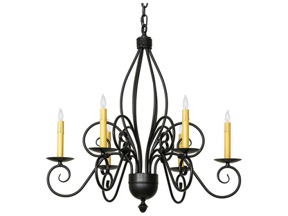 Meyda Squire 6-Light Blackwash Candelabra Chandelier