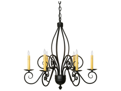 Meyda Squire 6-Light Blackwash Candelabra Chandelier