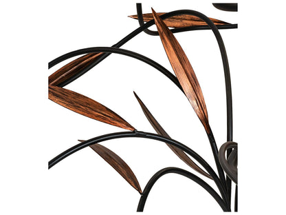 Meyda Layla 9-Light Candelabra Chandelier in Blackwash and Cimarron Bronze