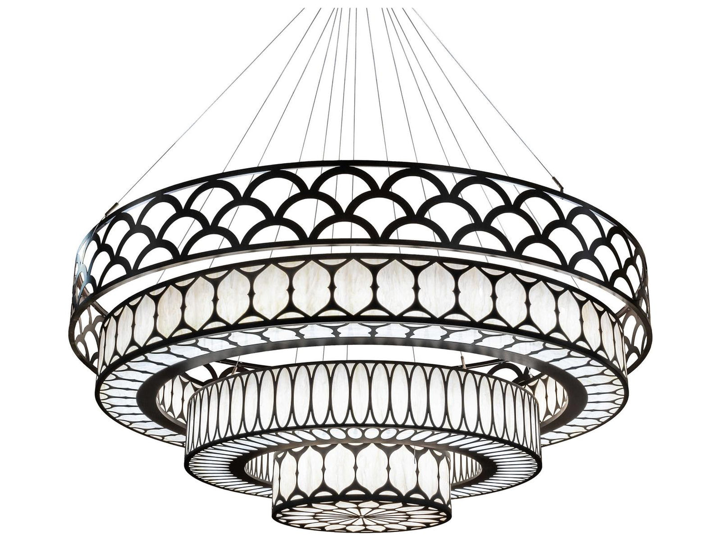 Meyda Lorea 800W LED Tiered Chandelier in Oil Rubbed Bronze