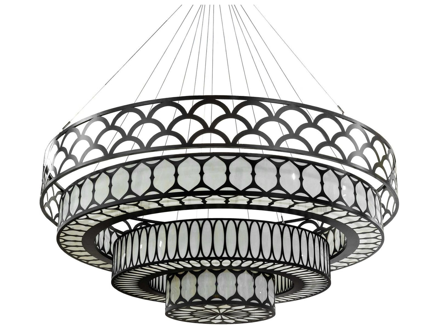 Meyda Lorea 800W LED Tiered Chandelier in Oil Rubbed Bronze