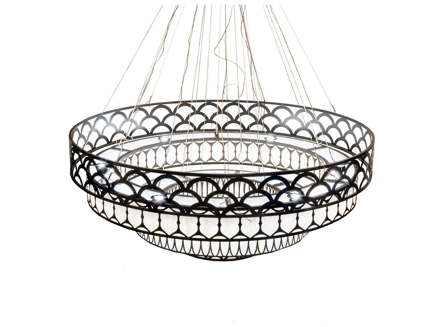Meyda Lorea 800W LED Tiered Chandelier in Oil Rubbed Bronze