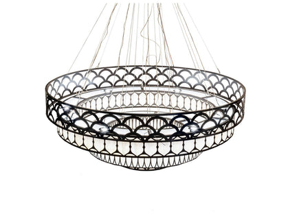Meyda Lorea 800W LED Tiered Chandelier in Oil Rubbed Bronze