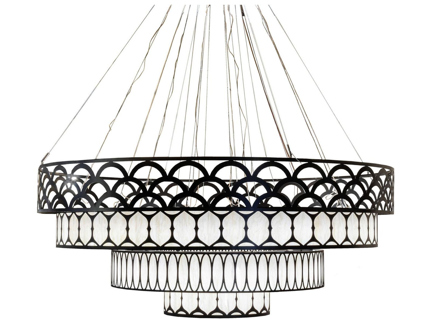 Meyda Lorea 800W LED Tiered Chandelier in Oil Rubbed Bronze