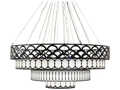 Meyda Lorea 800W LED Tiered Chandelier in Oil Rubbed Bronze