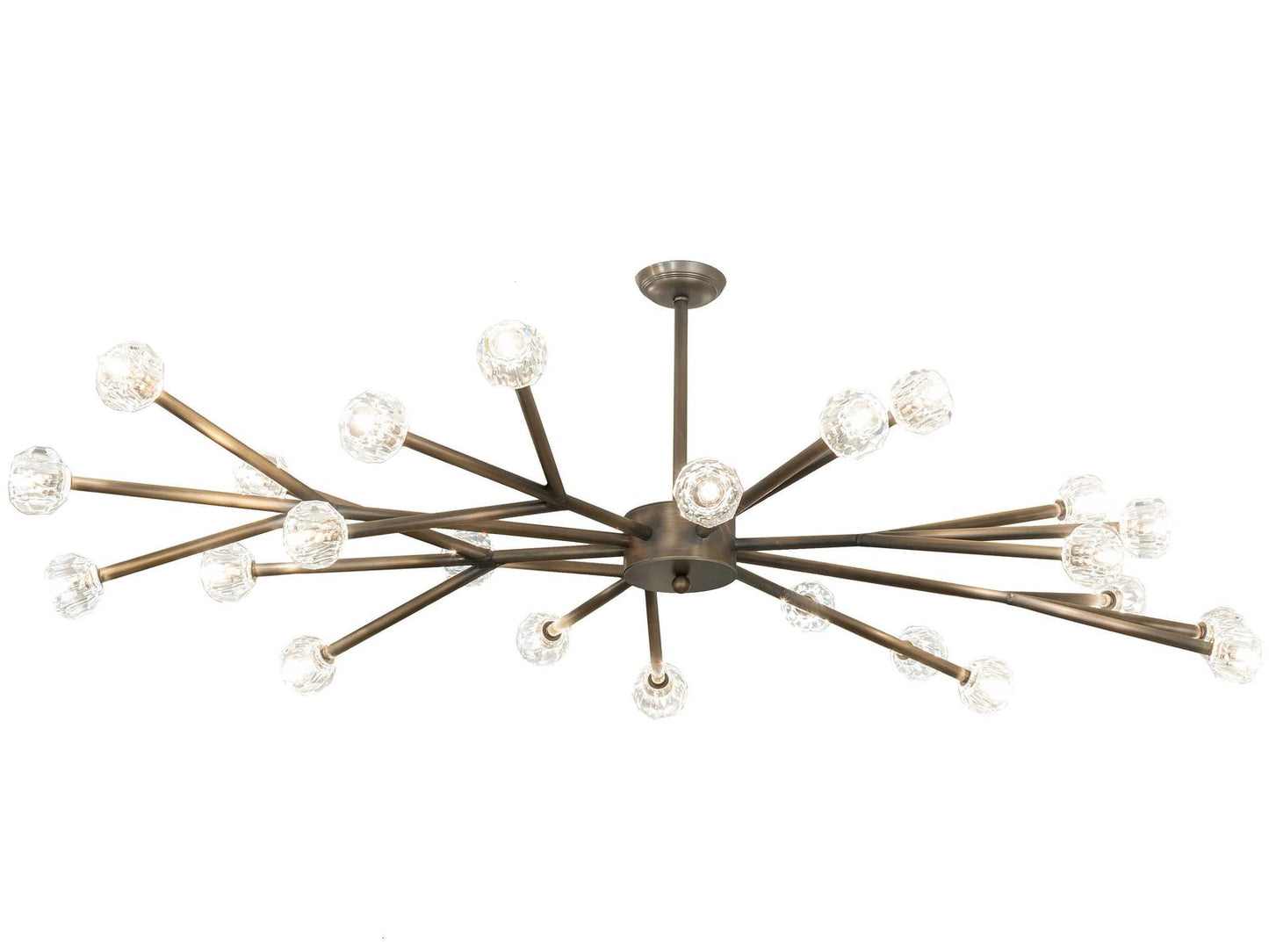 Meyda Benning 24-Light Antique Brass Chandelier with Clear Crystal
