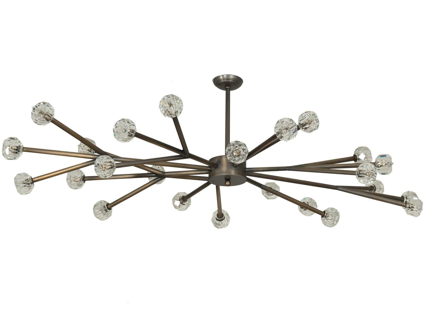 Meyda Benning 24-Light Antique Brass Chandelier with Clear Crystal