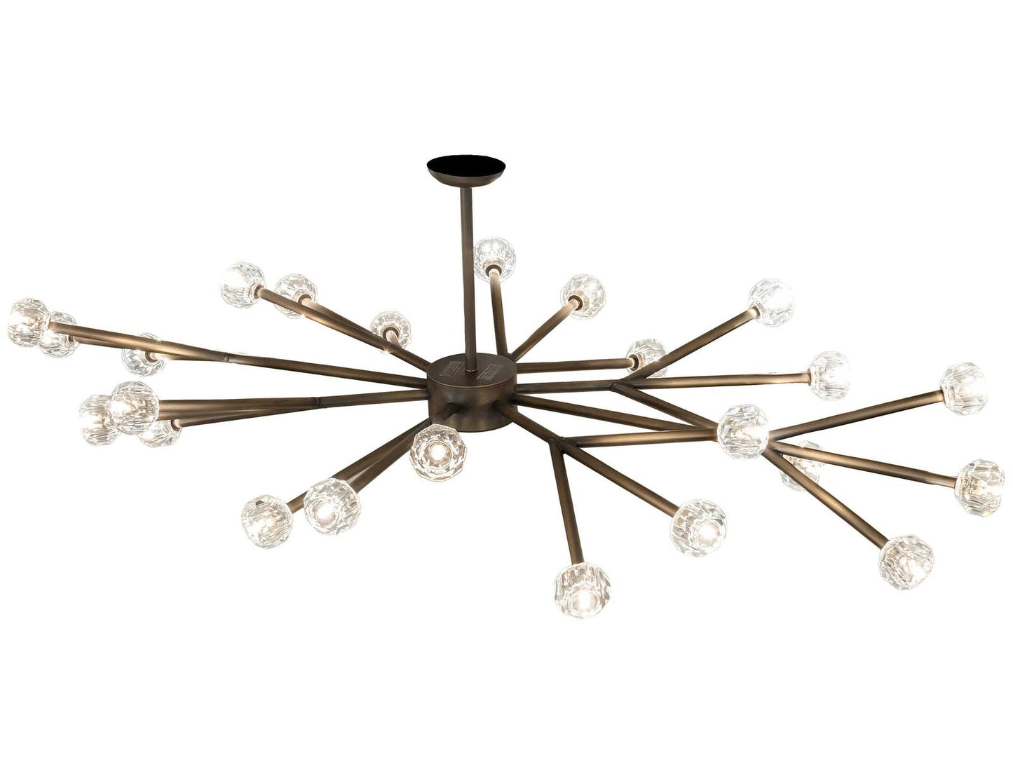Meyda Benning 24-Light Antique Brass Chandelier with Clear Crystal