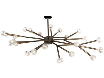 Meyda Benning 24-Light Antique Brass Chandelier with Clear Crystal