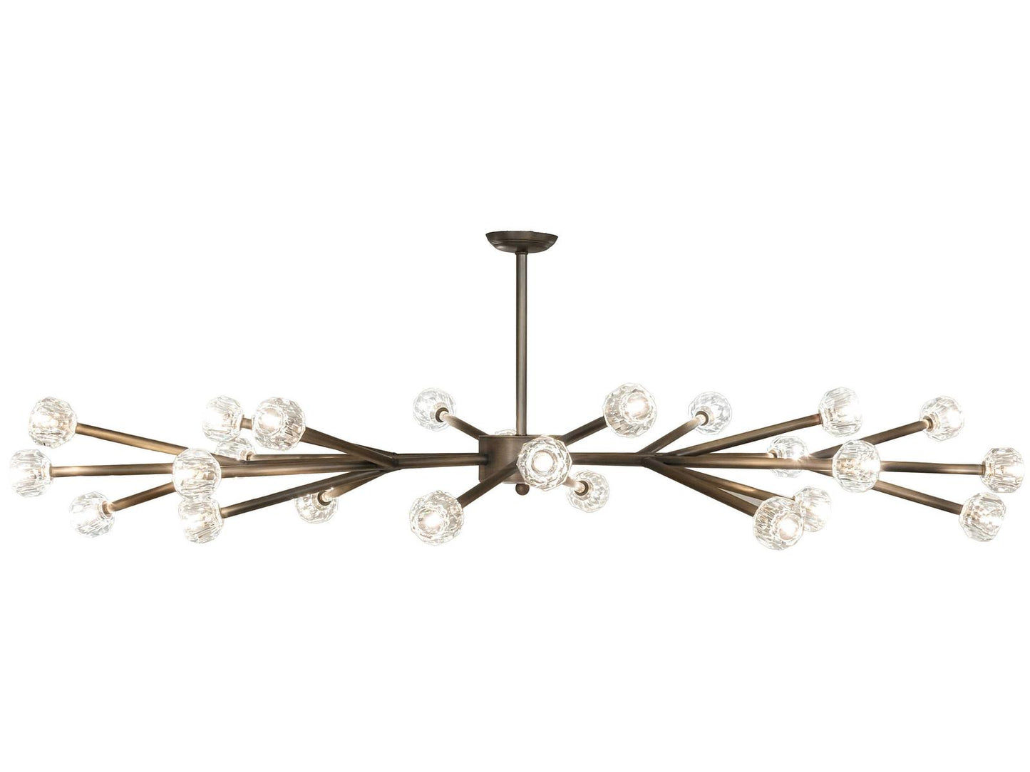 Meyda Benning 24-Light Antique Brass Chandelier with Clear Crystal