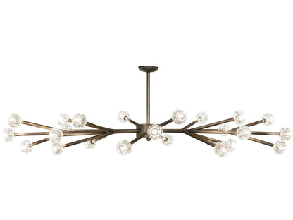 Meyda Benning 24-Light Antique Brass Chandelier with Clear Crystal