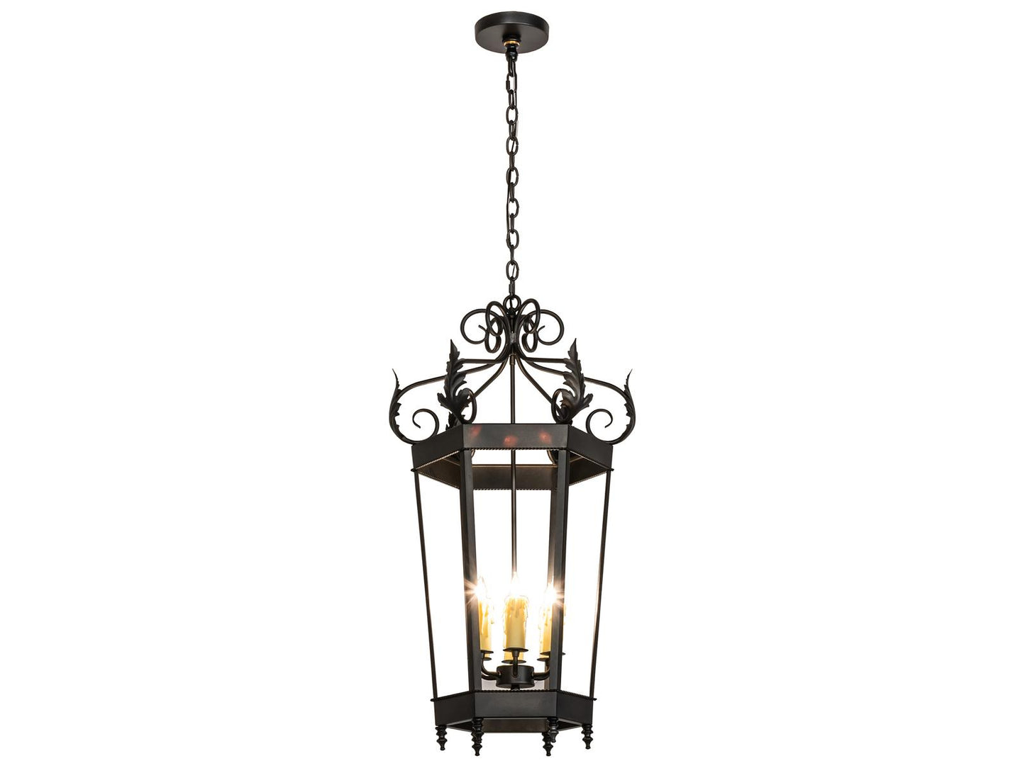 Meyda Regency 6-Light Traditional Steel Chandelier in Oxidized Steel