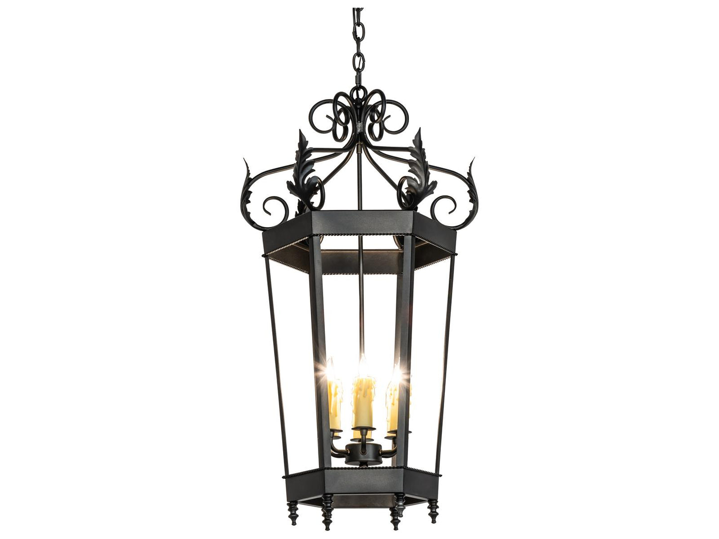Meyda Regency 6-Light Traditional Steel Chandelier in Oxidized Steel