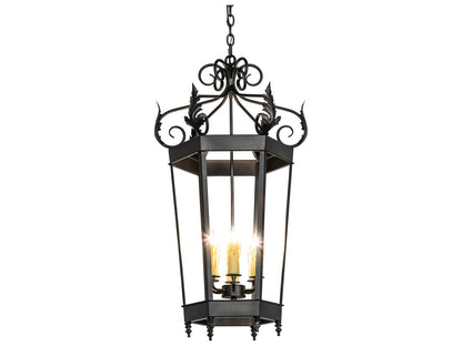 Meyda Regency 6-Light Traditional Steel Chandelier in Oxidized Steel