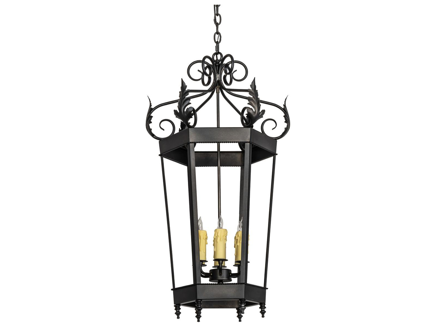 Meyda Regency 6-Light Traditional Steel Chandelier in Oxidized Steel