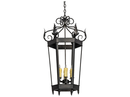 Meyda Regency 6-Light Traditional Steel Chandelier in Oxidized Steel