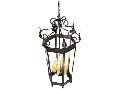 Meyda Regency 6-Light Traditional Steel Chandelier in Oxidized Steel