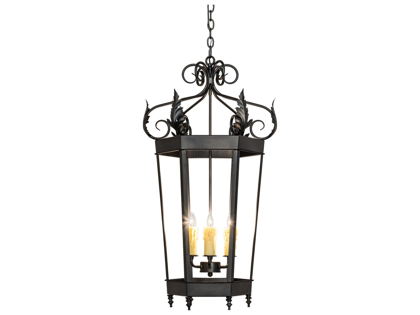 Meyda Regency 6-Light Traditional Steel Chandelier in Oxidized Steel