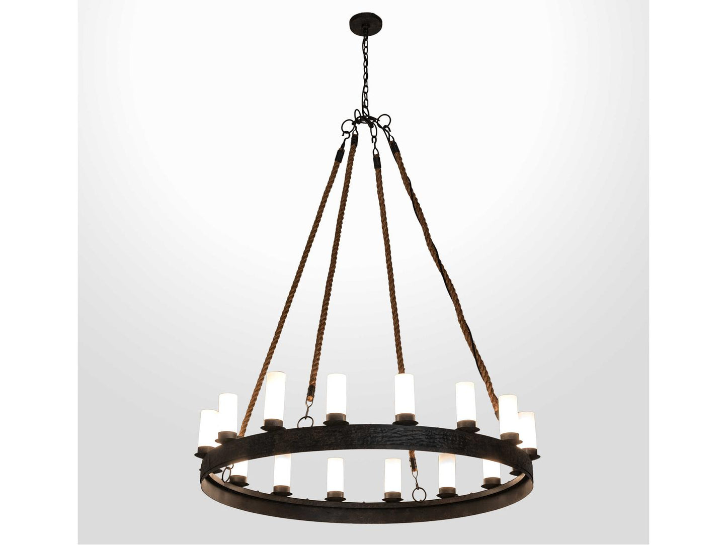 Meyda Costello 16-Light6-Light Brown Cylinder Chandelier
