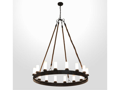 Meyda Costello 16-Light6-Light Brown Cylinder Chandelier