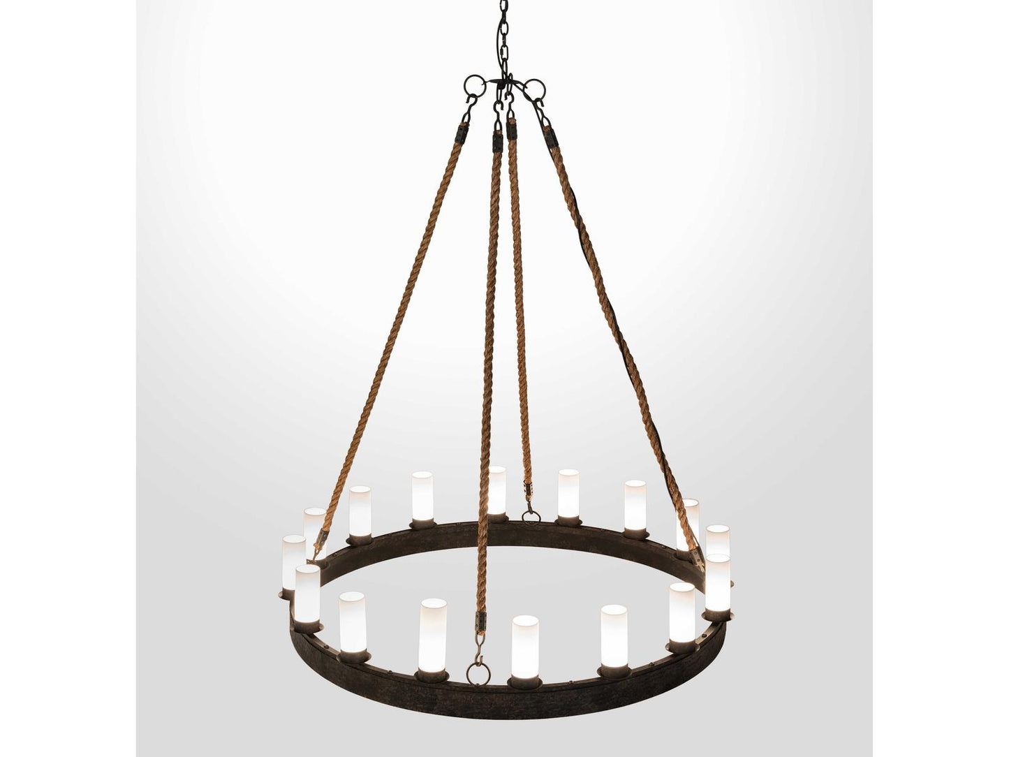 Meyda Costello 16-Light6-Light Brown Cylinder Chandelier