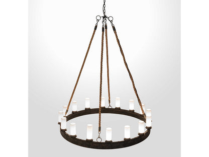 Meyda Costello 16-Light6-Light Brown Cylinder Chandelier