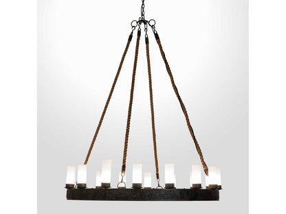 Meyda Costello 16-Light6-Light Brown Cylinder Chandelier