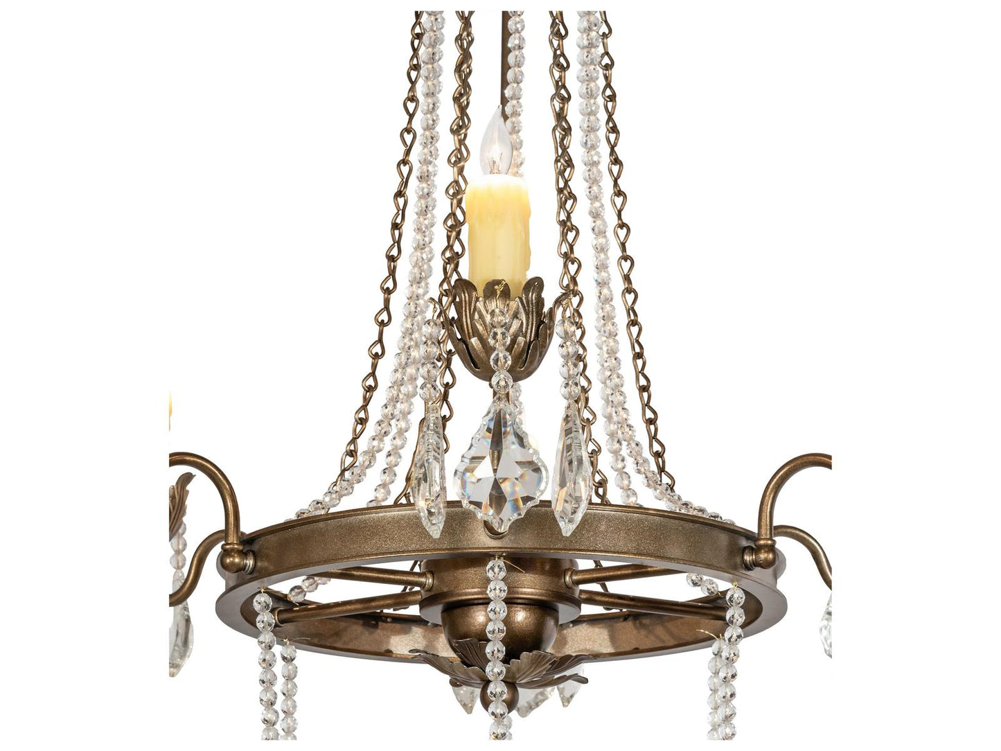 Meyda Tiffany 6-Light Dominique Crystal Chandelier in Black Hills Gold
