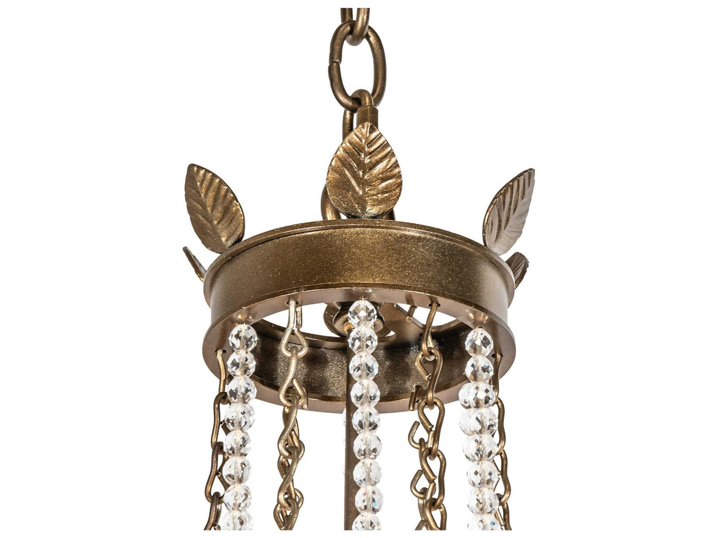 Meyda Tiffany 6-Light Dominique Crystal Chandelier in Black Hills Gold