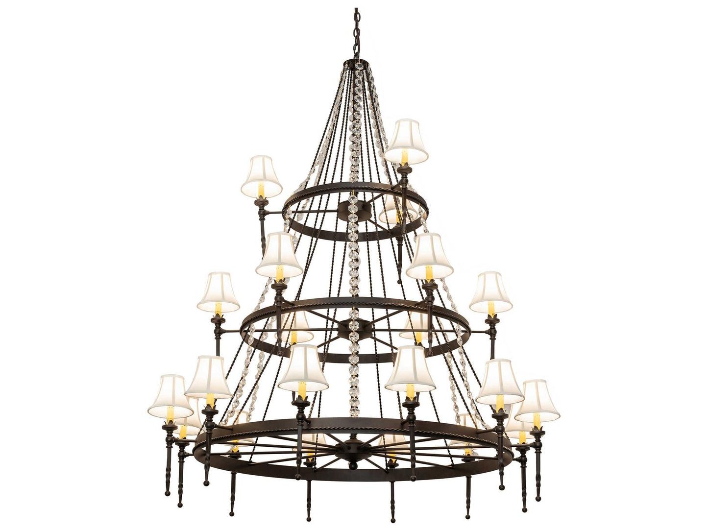 Meyda Amaury 21-Light Oil Rubbed Bronze Empire Tiered Chandelier