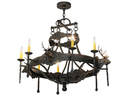 Meyda Stag 8-Light Chandelier in Timeless Bronze