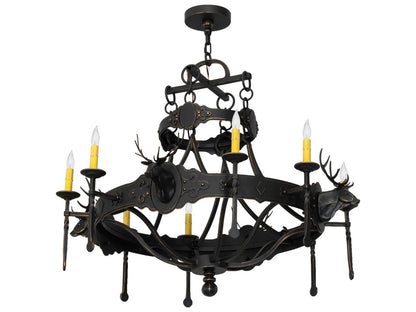 Meyda Stag 8-Light Chandelier in Timeless Bronze