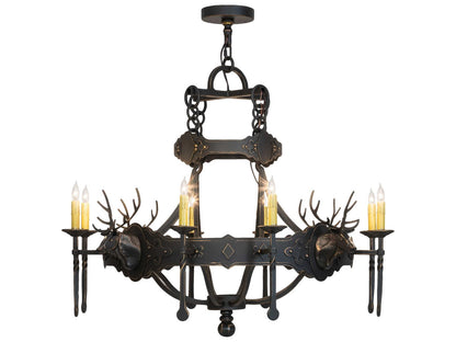 Meyda Stag 8-Light Chandelier in Timeless Bronze