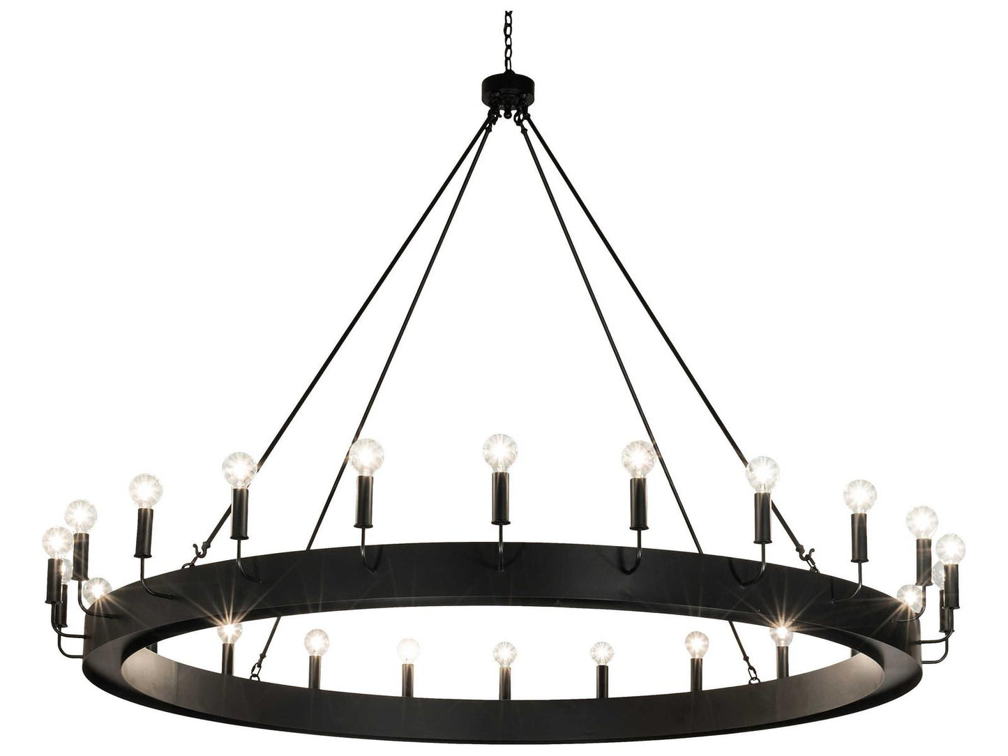 Meyda Tulin 24-Light Black LED Chandelier