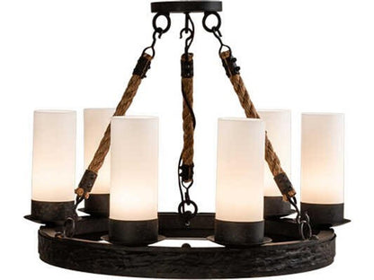Meyda Costello 6-Light Coffee Bean Traditional Candelabra Chandelier