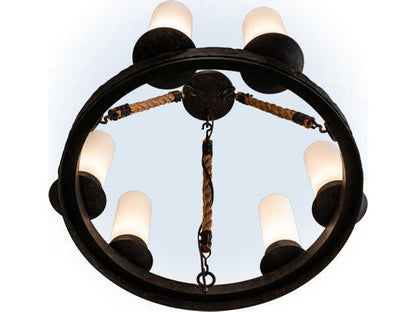 Meyda Costello 6-Light Coffee Bean Traditional Candelabra Chandelier
