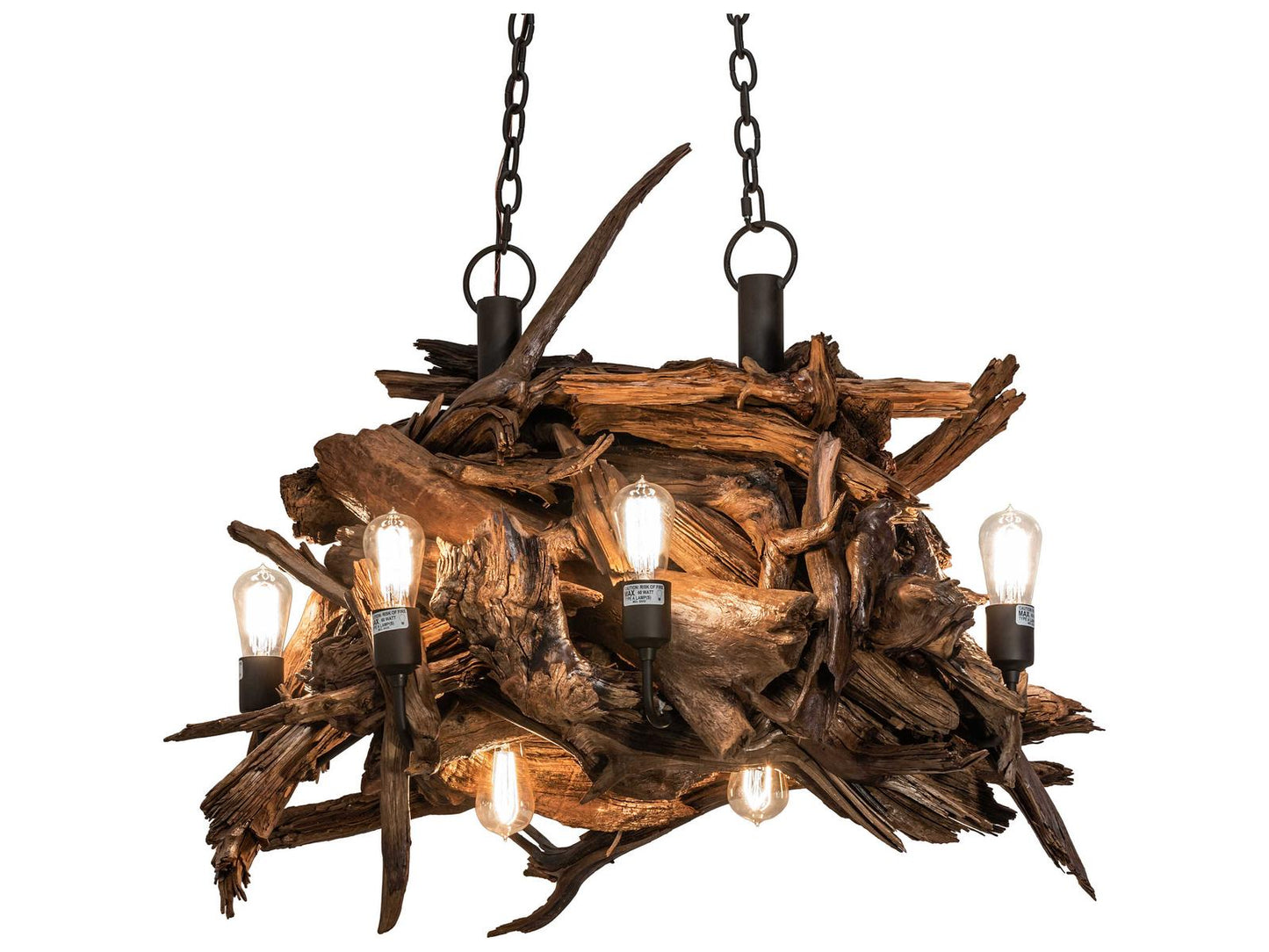 Meyda Tiffany 8-Light Driftwood Abstract Chandelier in Oil Rubbed Bronze