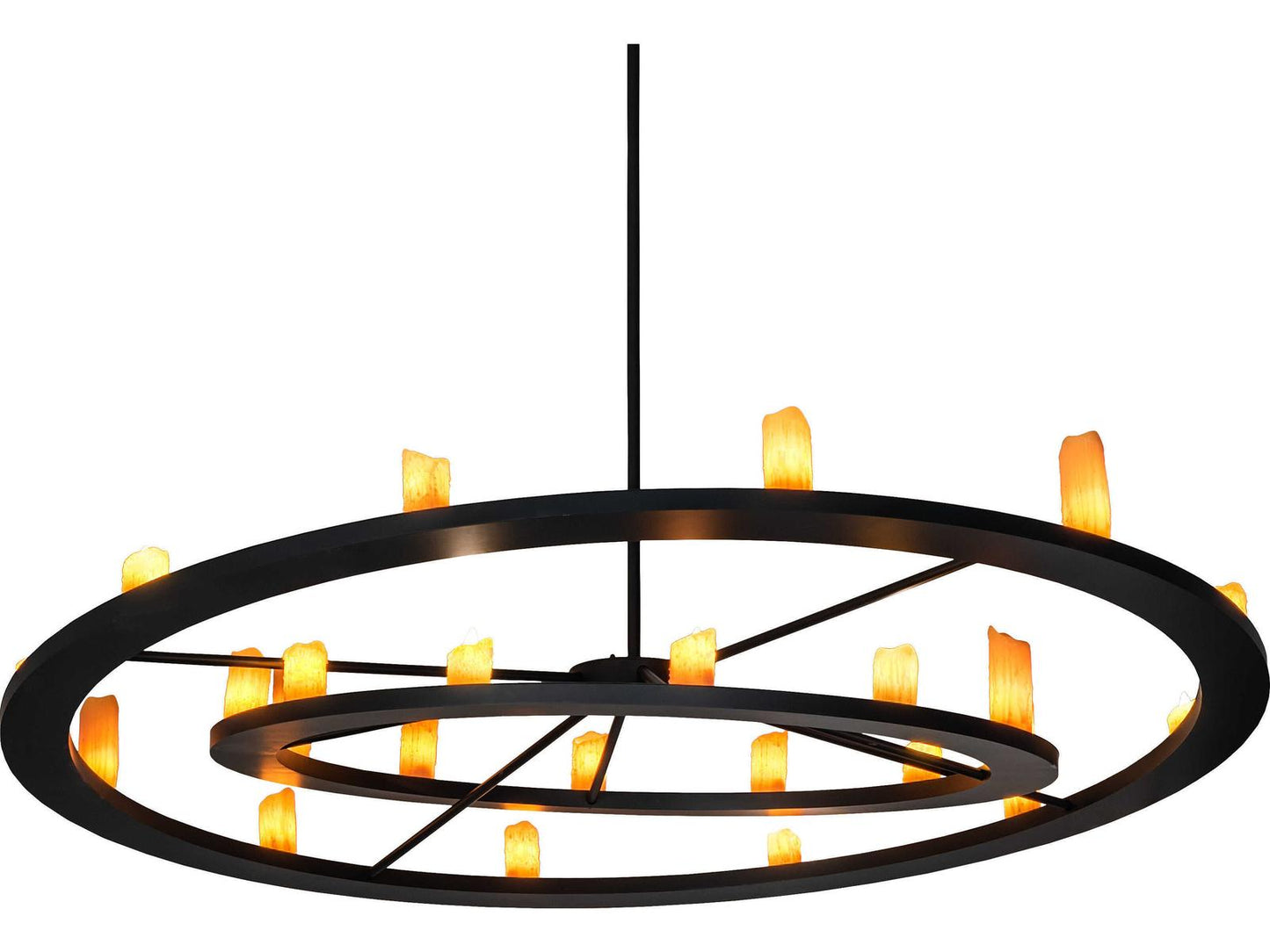 Meyda Donner 24-Light Black Glass Round Chandelier