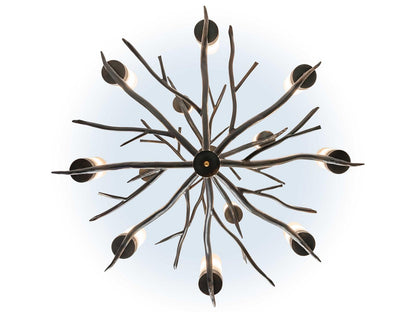 Meyda 12-Light Winter Solstice Chandelier Classic Rust with Idalight Cylinder Shades