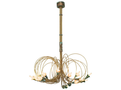 Meyda 24-Light Coyle Logan Abstract Chandelier in Brushed Brass