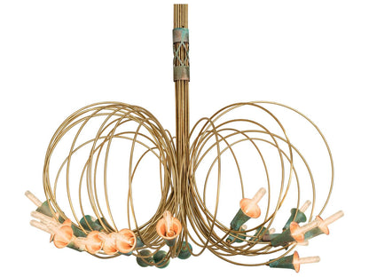 Meyda 24-Light Coyle Logan Abstract Chandelier in Brushed Brass