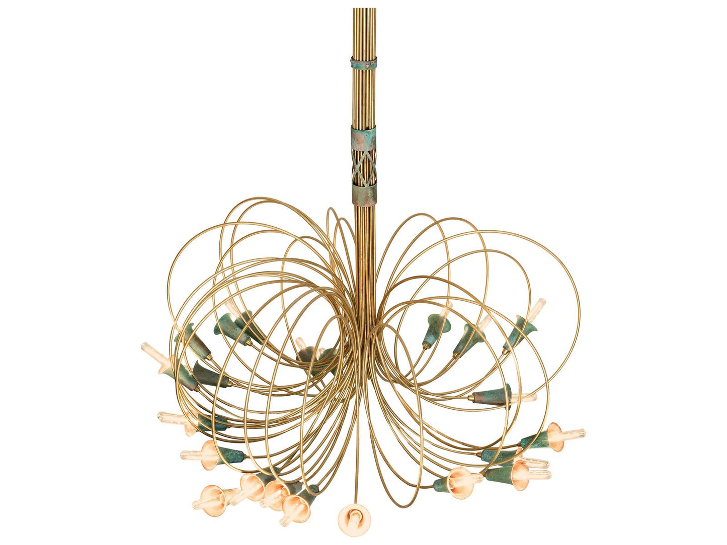 Meyda 24-Light Coyle Logan Abstract Chandelier in Brushed Brass