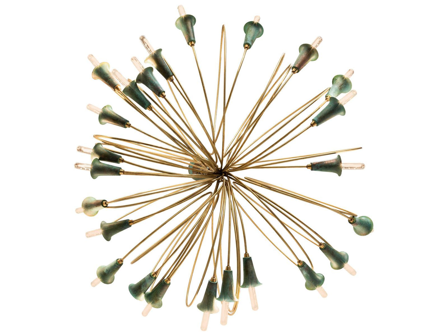 Meyda 24-Light Coyle Logan Abstract Chandelier in Brushed Brass