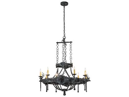 Meyda Lighting 8-Light Stag Chandelier in Steel