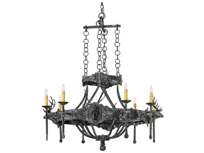 Meyda Lighting 8-Light Stag Chandelier in Steel
