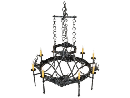 Meyda Lighting 8-Light Stag Chandelier in Steel