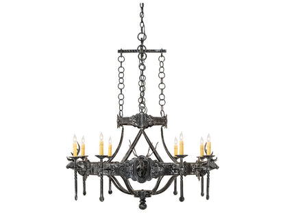 Meyda Lighting 8-Light Stag Chandelier in Steel